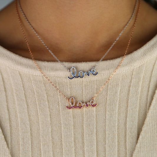 Collar Love Fire con Circonias