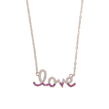 Collar Love Fire con Circonias