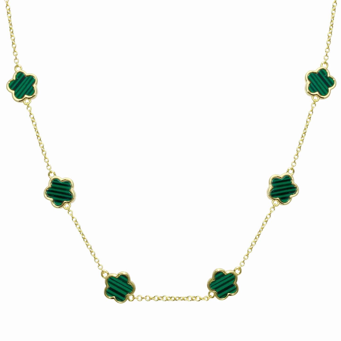 Collar Multi Flores Verdes