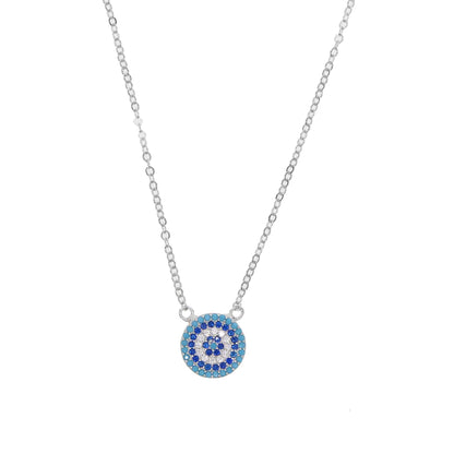 Collar OjitoTurquesa Circular con Circonias