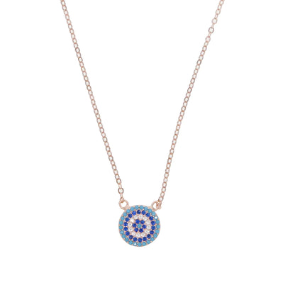 Collar OjitoTurquesa Circular con Circonias