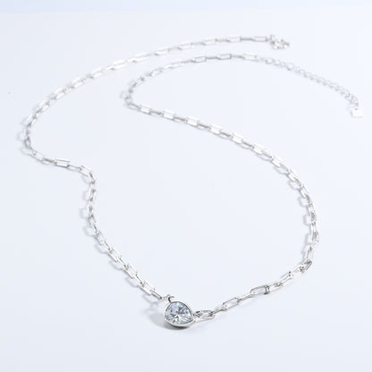 Collar PaperClip Gota de Diamante