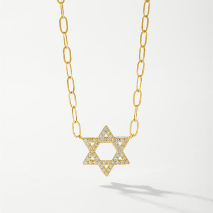 Collar PaperClip con Estrella de David