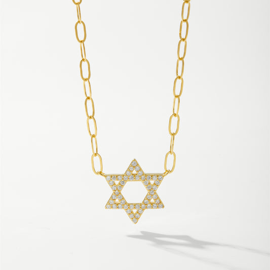 Collar PaperClip con Estrella de David