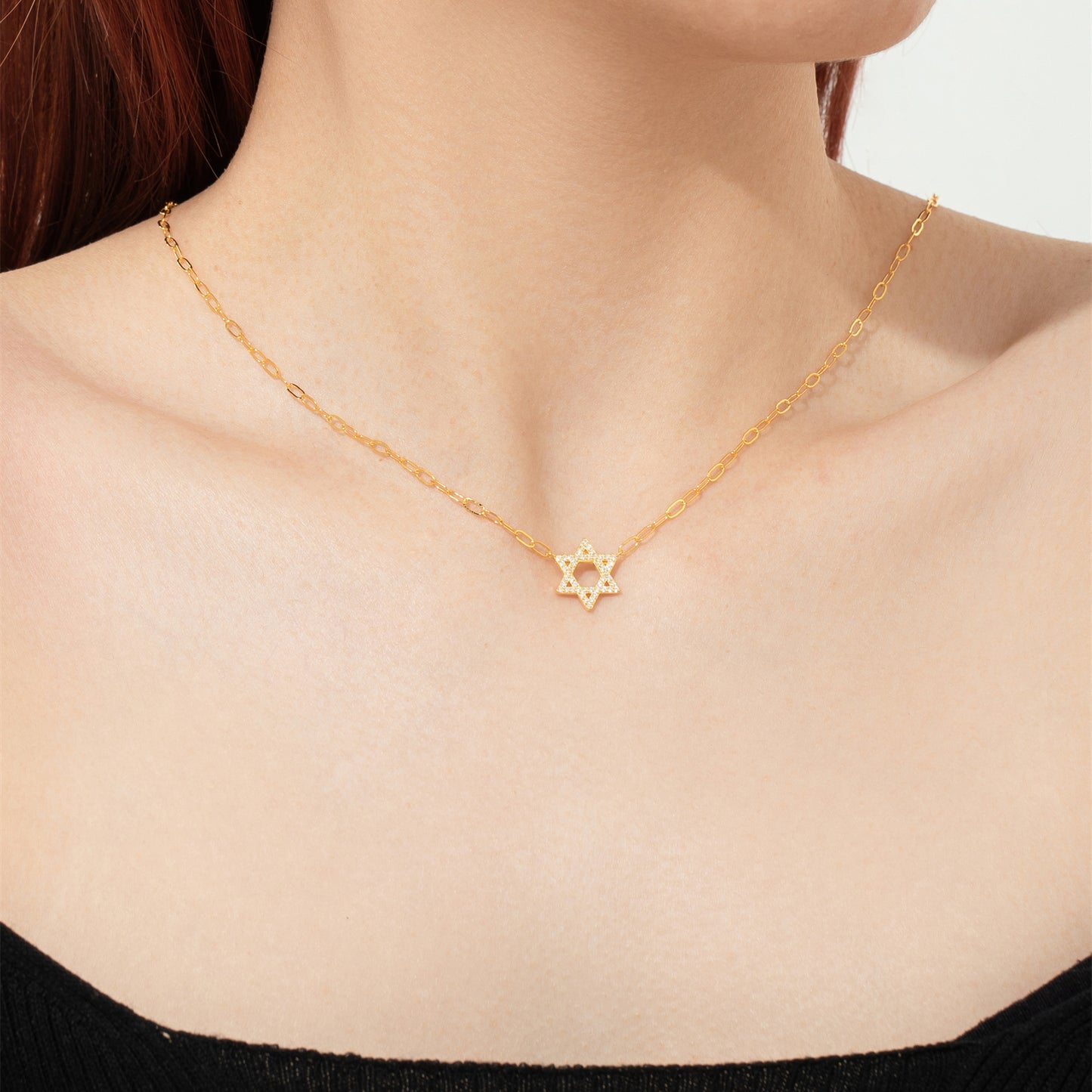 Collar PaperClip con Estrella de David