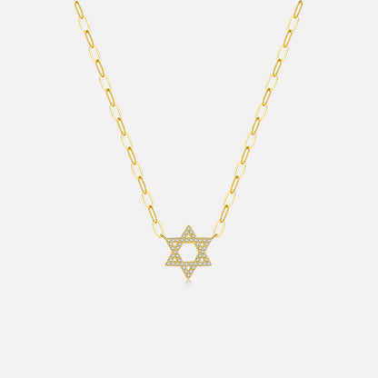 Collar PaperClip con Estrella de David