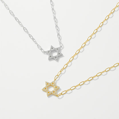 Collar PaperClip con Estrella de David
