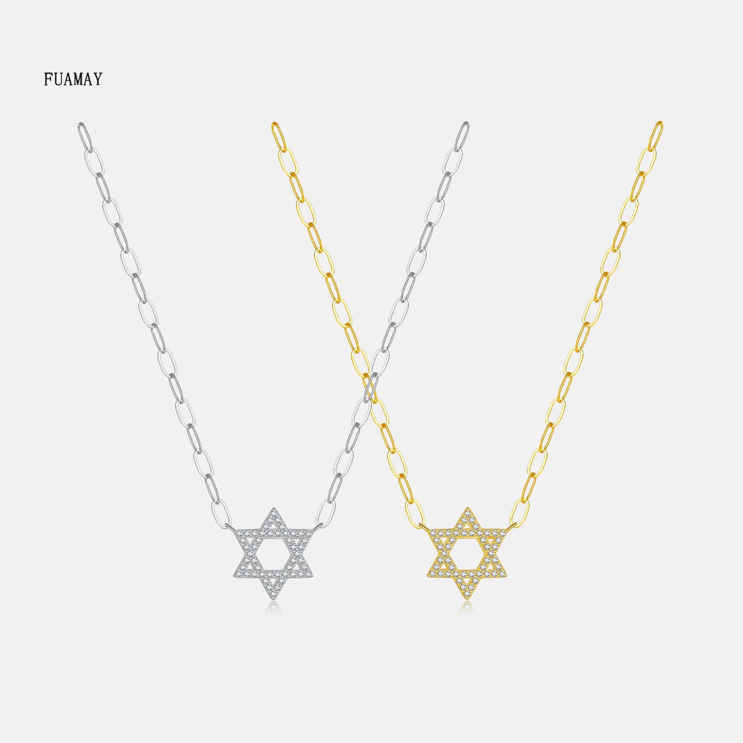 Collar PaperClip con Estrella de David