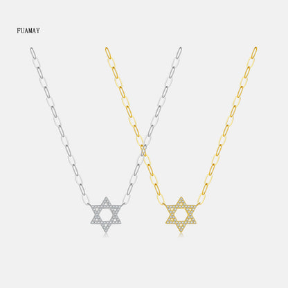 Collar PaperClip con Estrella de David