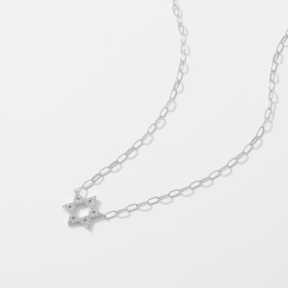 Collar PaperClip con Estrella de David