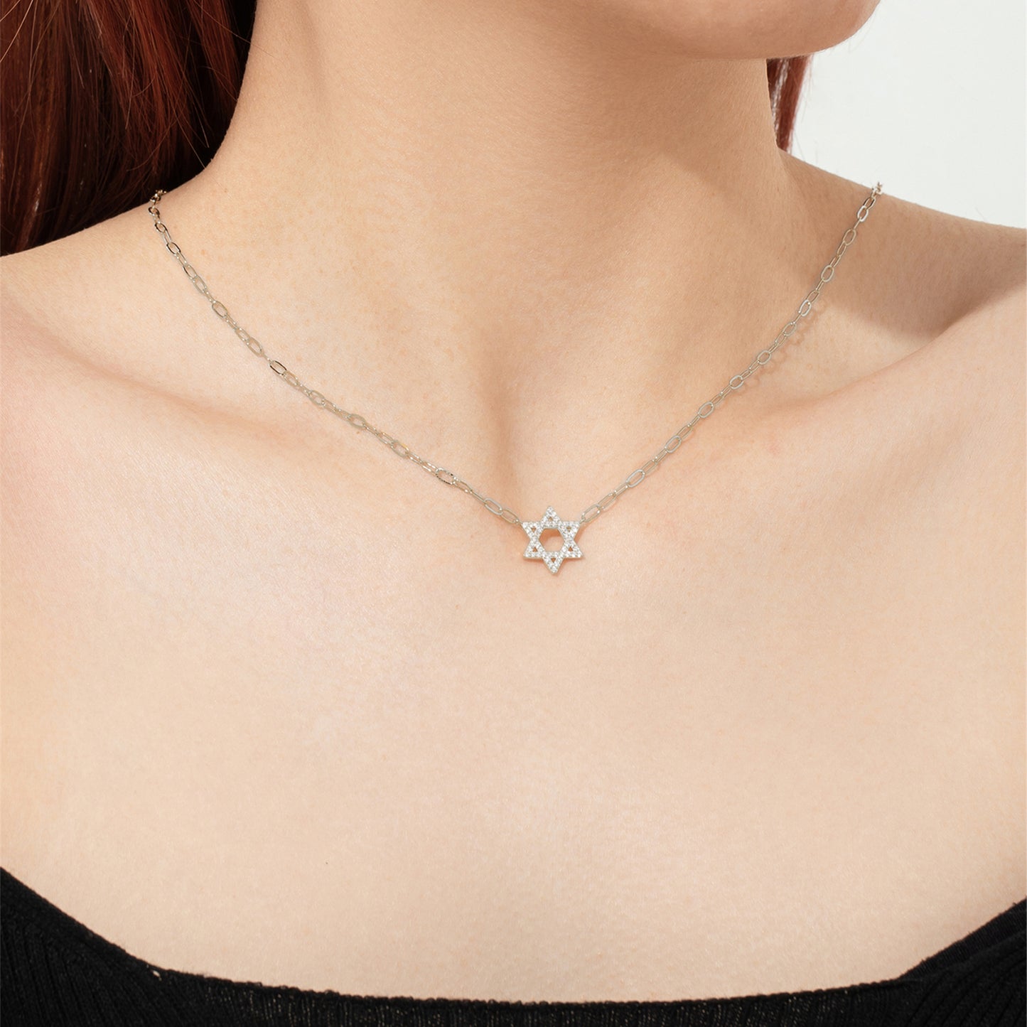 Collar PaperClip con Estrella de David