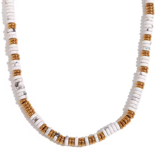 Collar Pukka White Stone