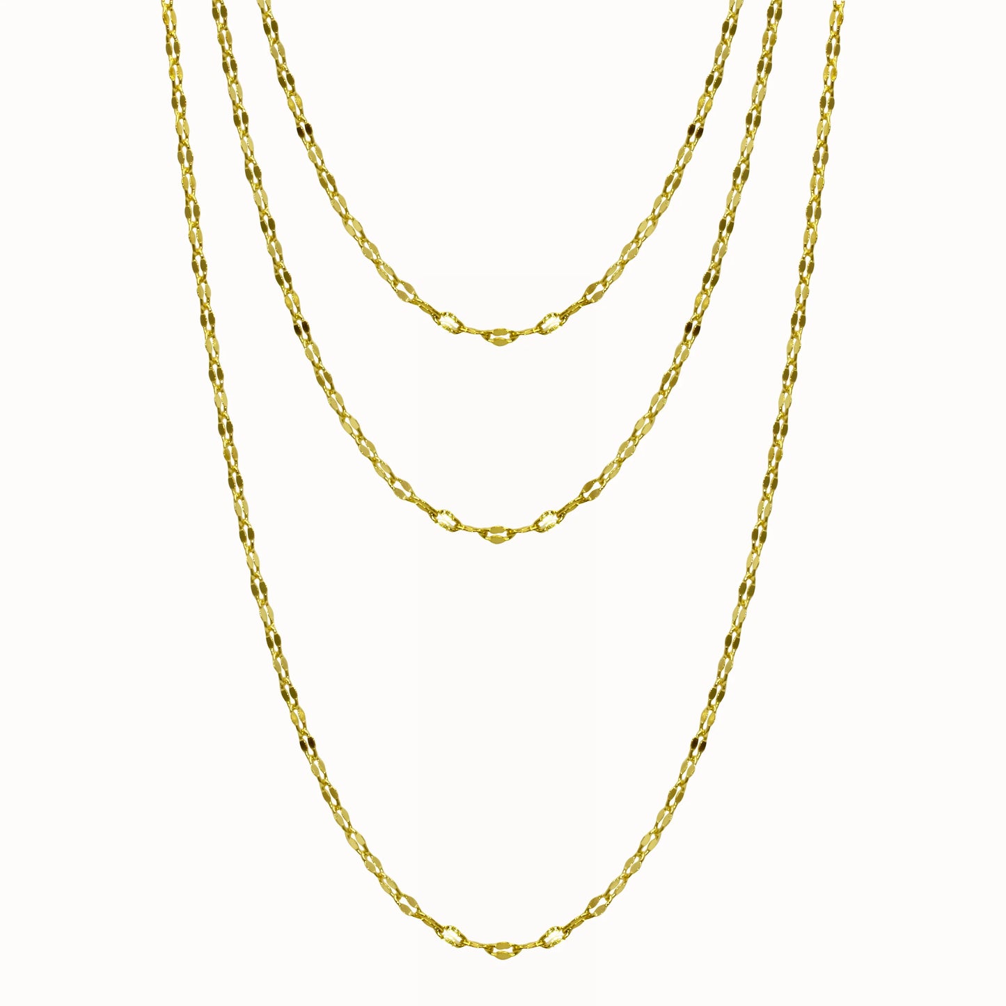 Collar de Tres Cadenas de Mini Eslavones