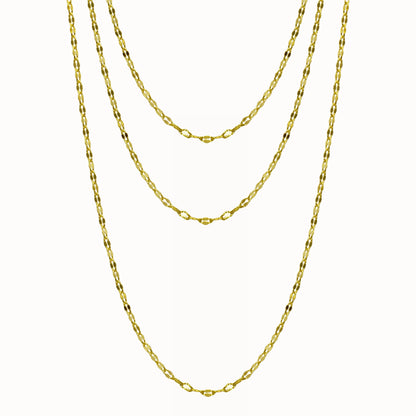 Collar de Tres Cadenas de Mini Eslavones