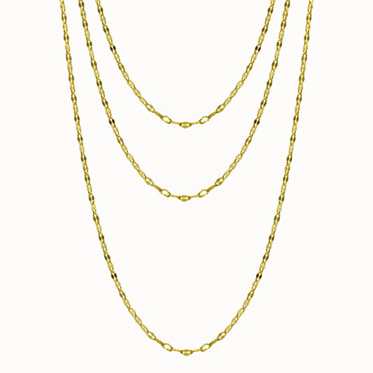 Collar de Tres Cadenas de Mini Eslavones