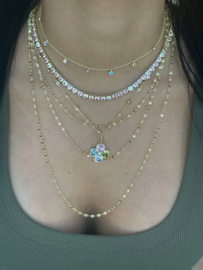Collar de Tres Cadenas de Mini Eslavones