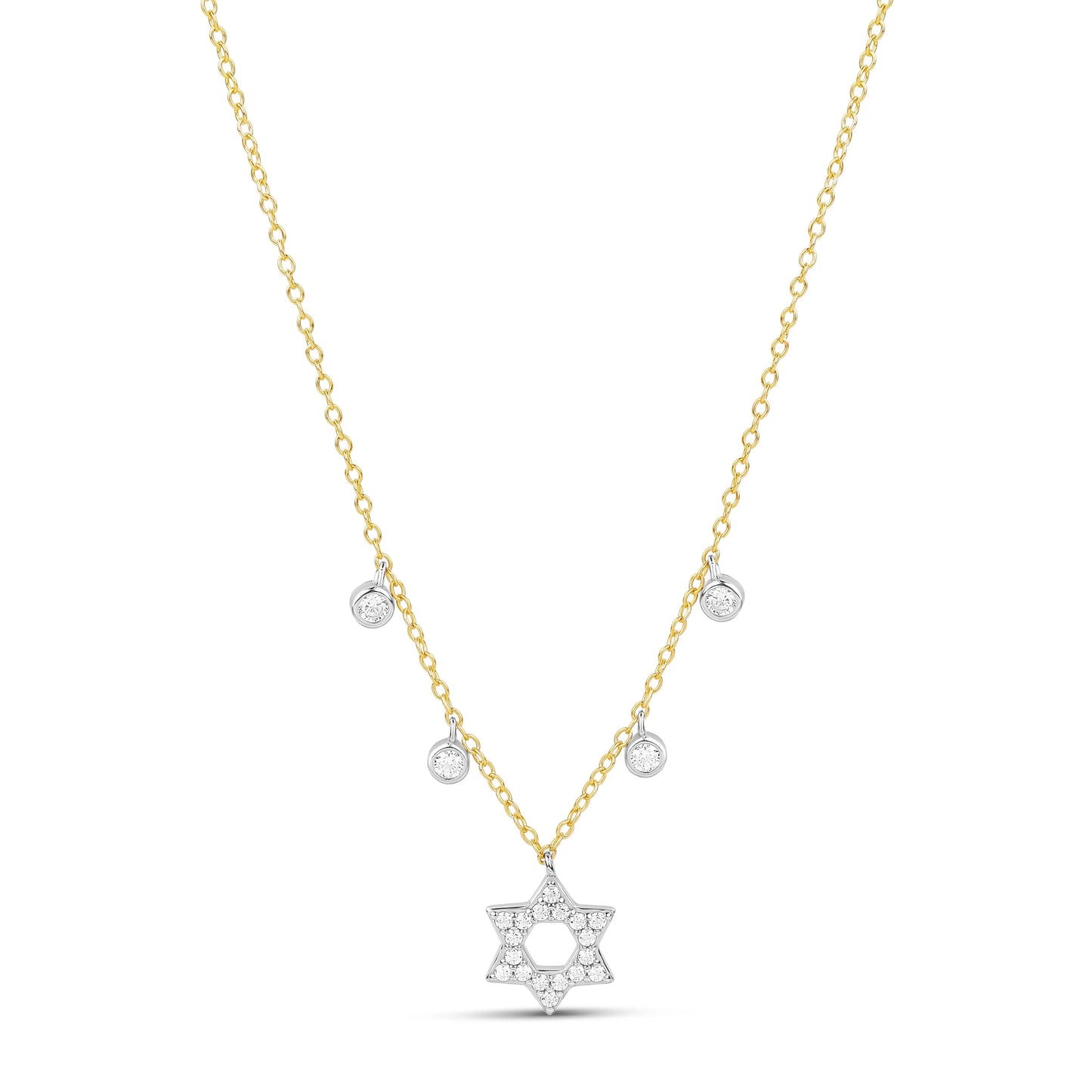 Collar Estrella de David con Bisel