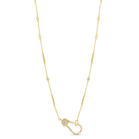 Collar Gancho con Circonias