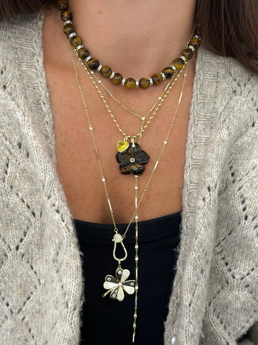 Collar Gancho con Circonias