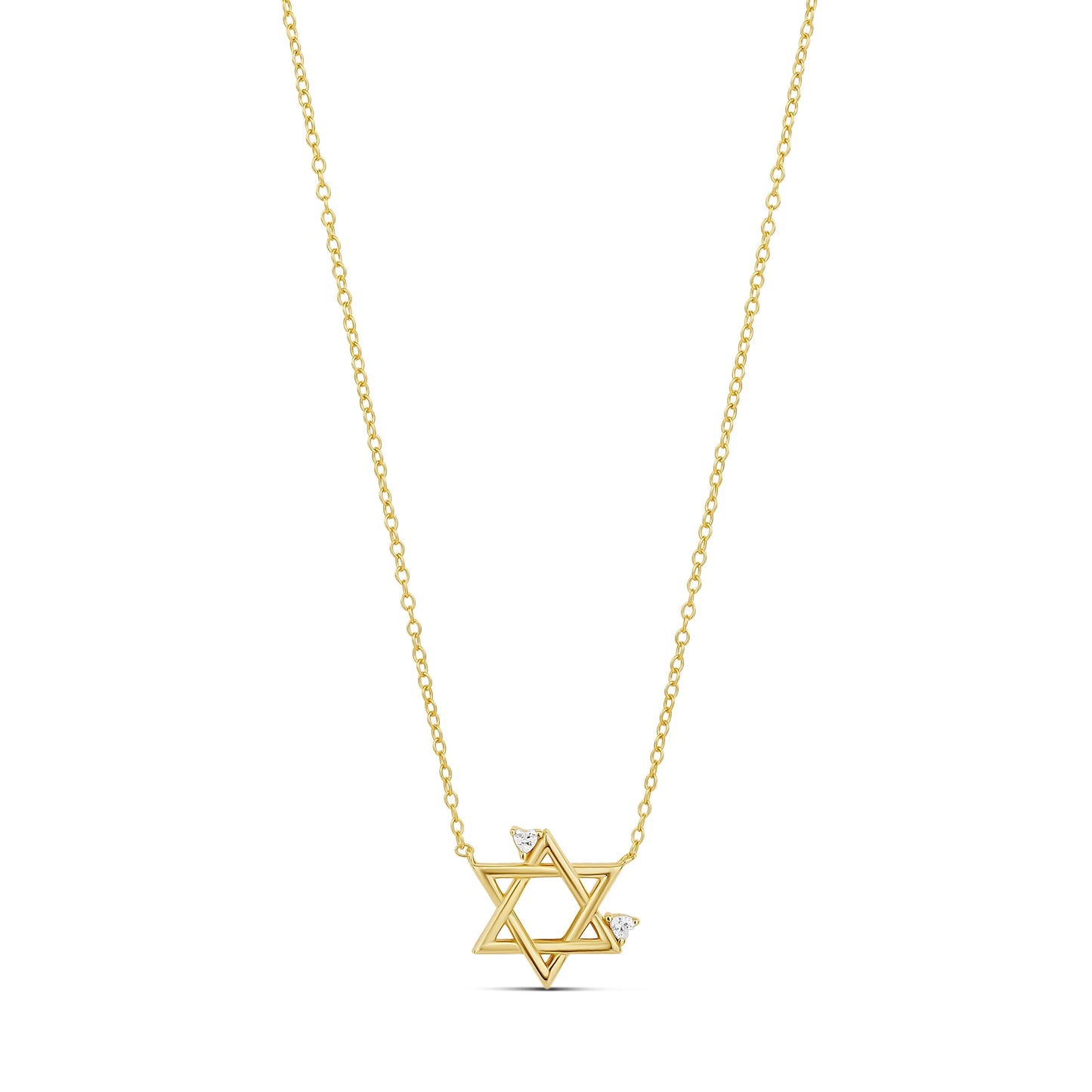 Collar Petite Corazón Estrella de David
