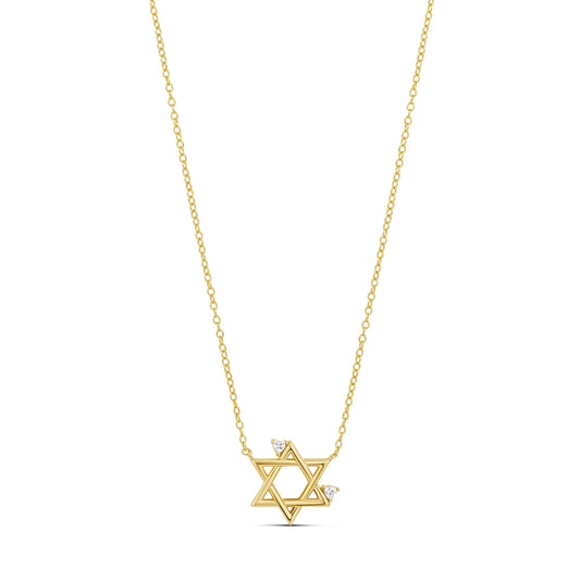 Collar Petite Corazón Estrella de David