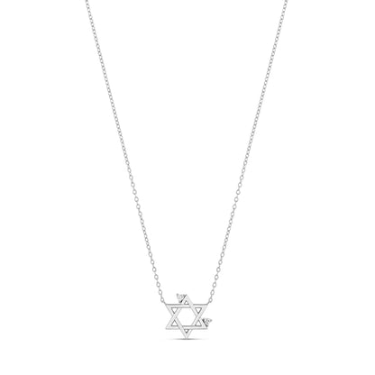 Collar Petite Corazón Estrella de David