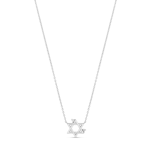 Collar Petite Corazón Estrella de David