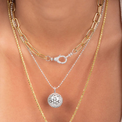 Collar de Bolitas con Corte Diamante