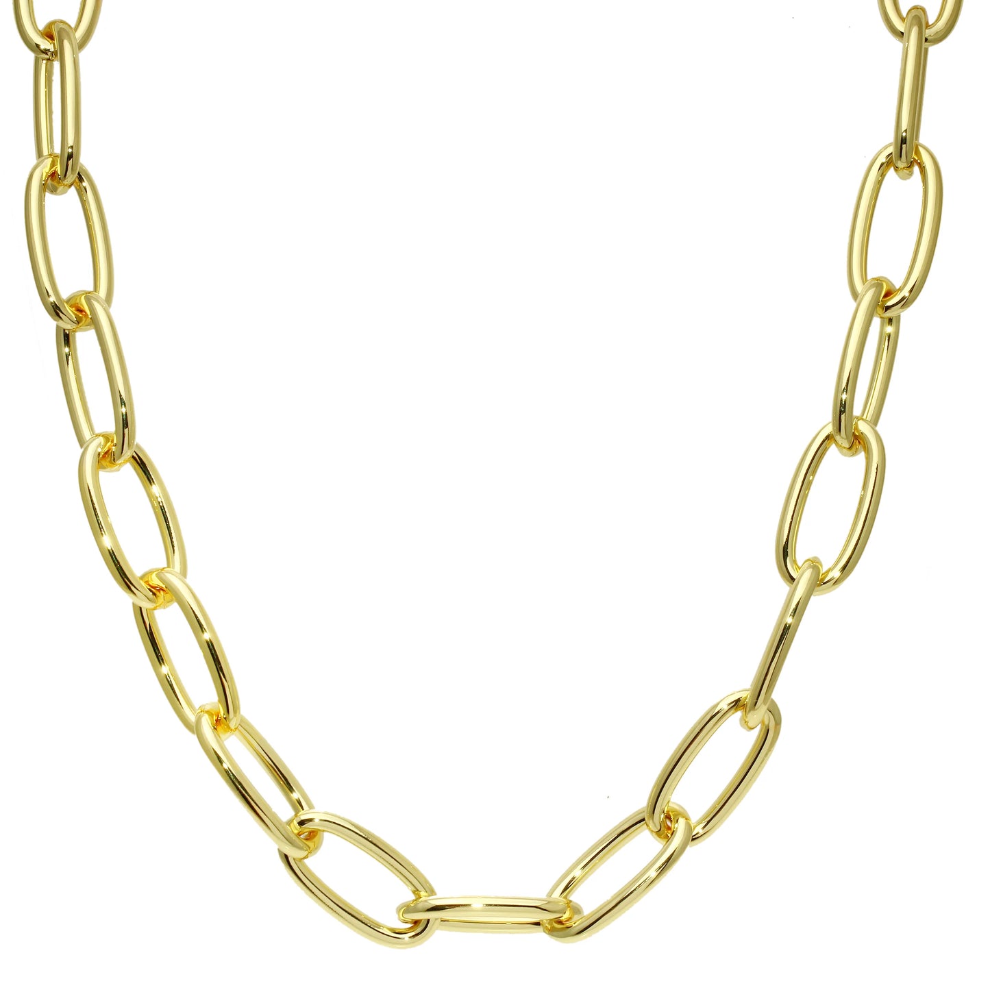 Collar de Cadena Redonda de Eslabones Chunky