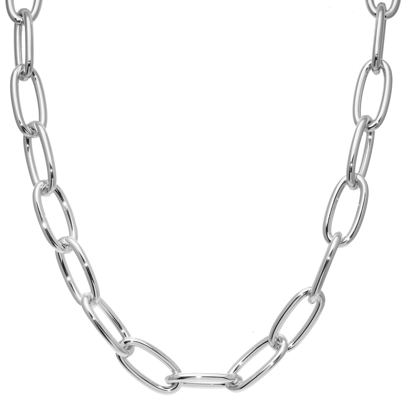 Collar de Cadena Redonda de Eslabones Chunky