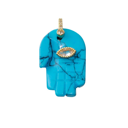 Dije Hamza de piedra natural