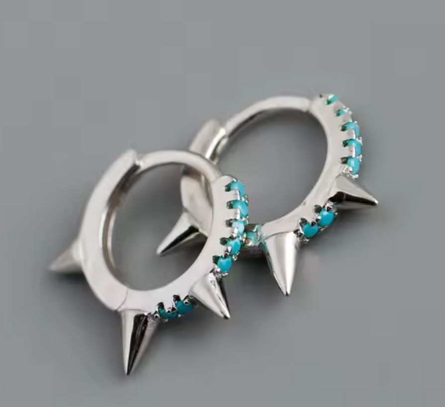 Mini Arracadas Turquesa de Espuelas