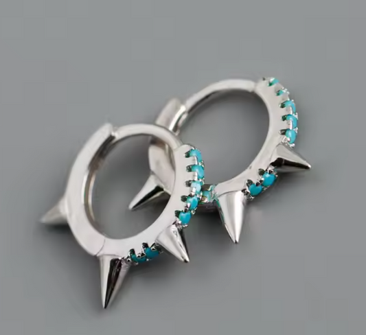Mini Arracadas Turquesa de Espuelas