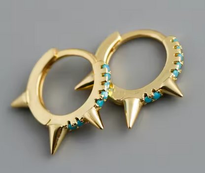 Mini Arracadas Turquesa de Espuelas