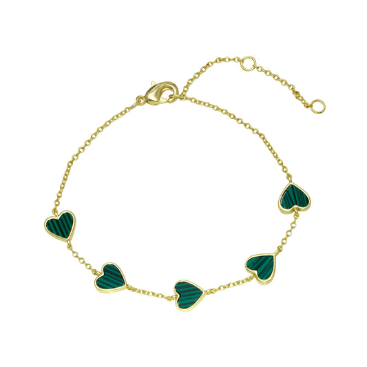 Pulsera Corazon de 5 piedras