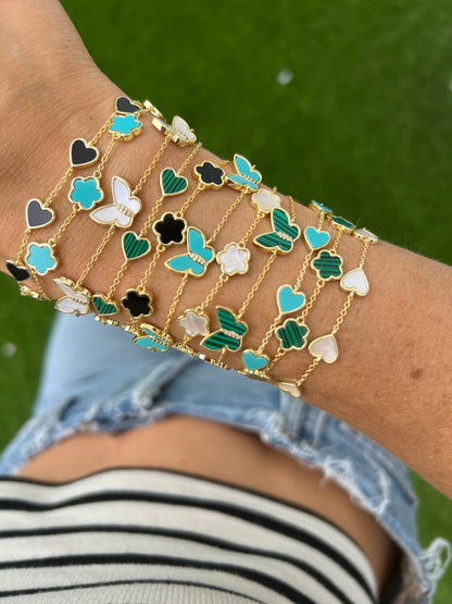Pulsera Corazon de 5 piedras