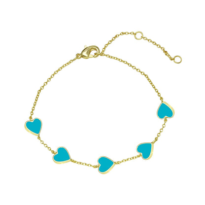 Pulsera Corazon de 5 piedras