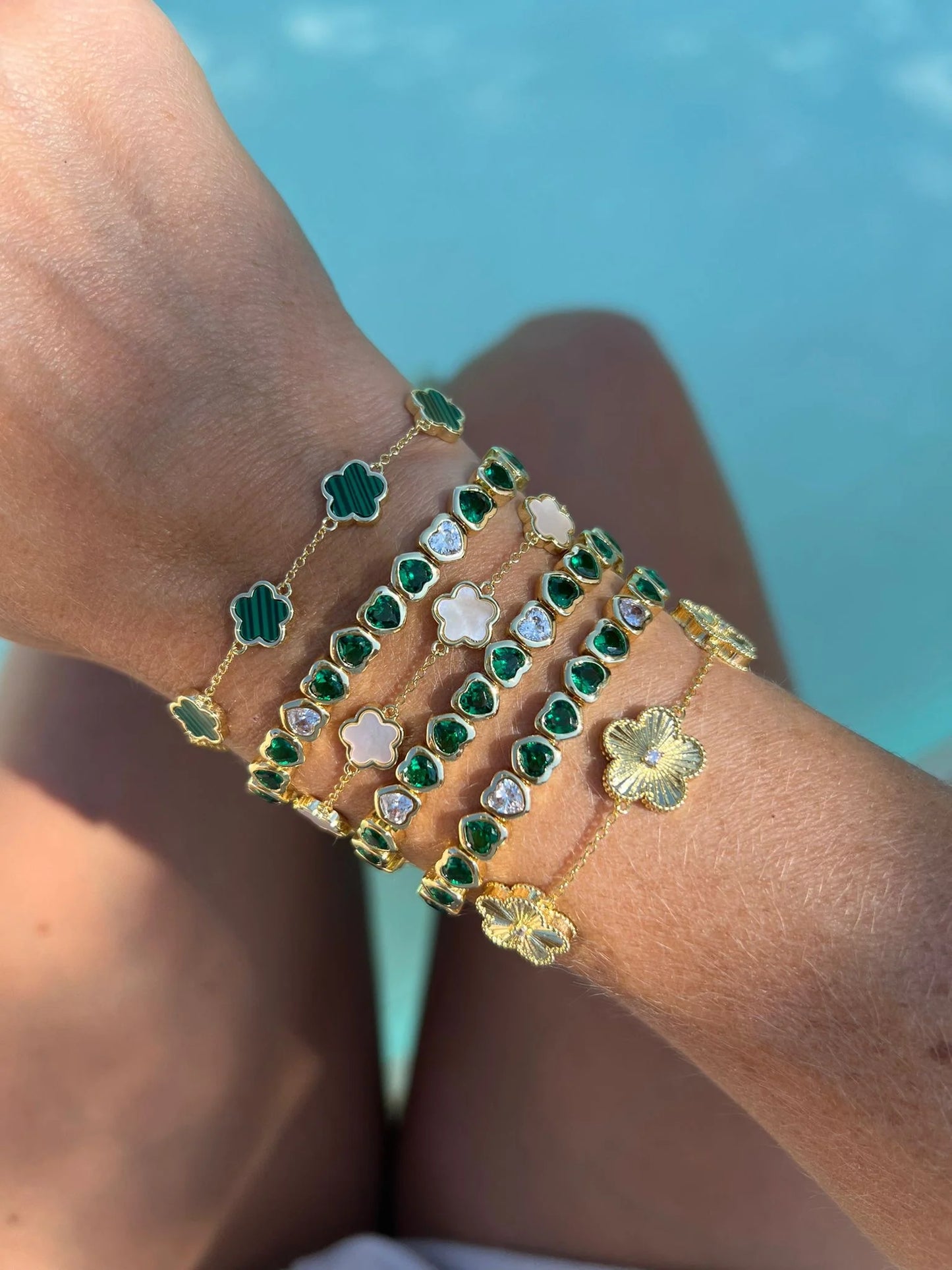Pulsera Flor de 5 Piedras