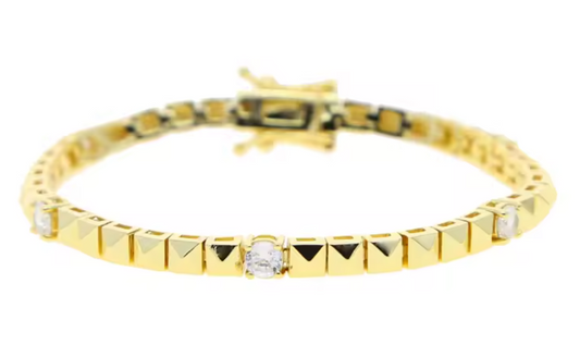 Pulsera Tennis Cuadrada con Diamante