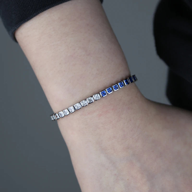 Pulsera Tennis Cuadrada Half and Half