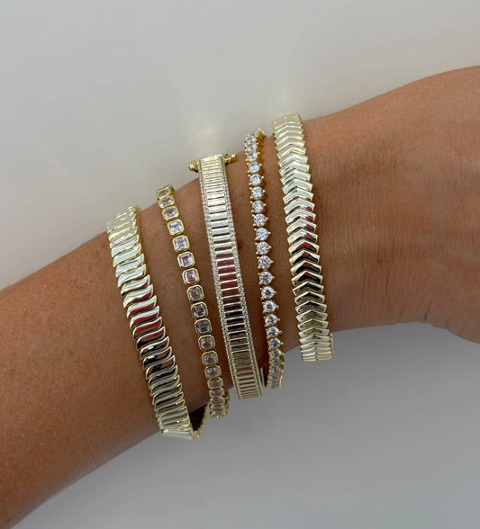 Pulsera Tennis Cuadrada