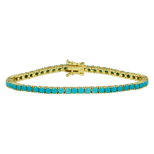 Pulsera Tennis Turquesa
