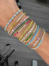 Pulsera Tennis Turquesa