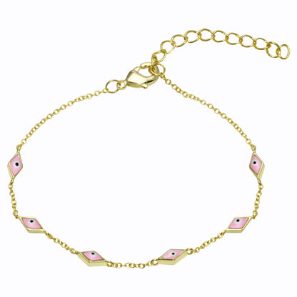 Pulsera Mini Ojos de Esmalte