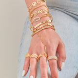 Pulsera Paperclip con Eslabones y Circonias