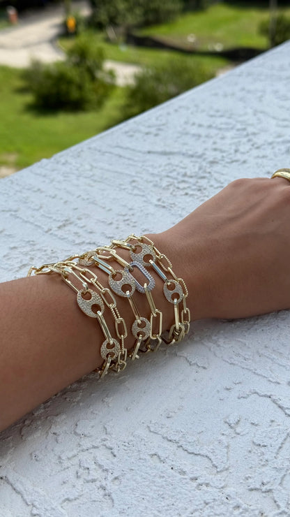 Pulsera Paperclip Trenzada