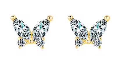 Stud de Mariposa con Circonias