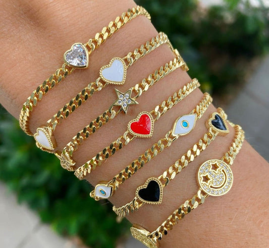 Pulsera Cubana con Corazon