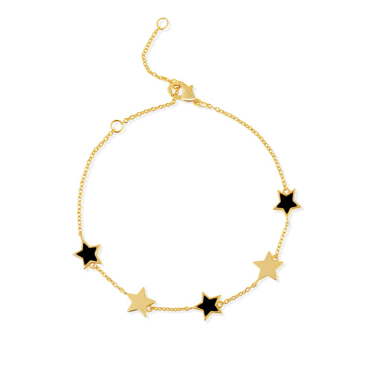Pulsera Solida y Estrella