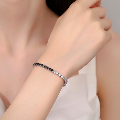 Pulsera Tennis Black and White